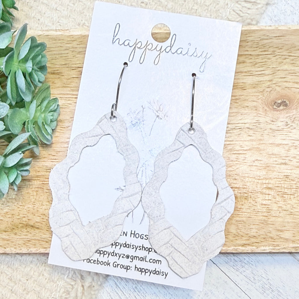 Embossed Italian Leather Savannah Earrings
