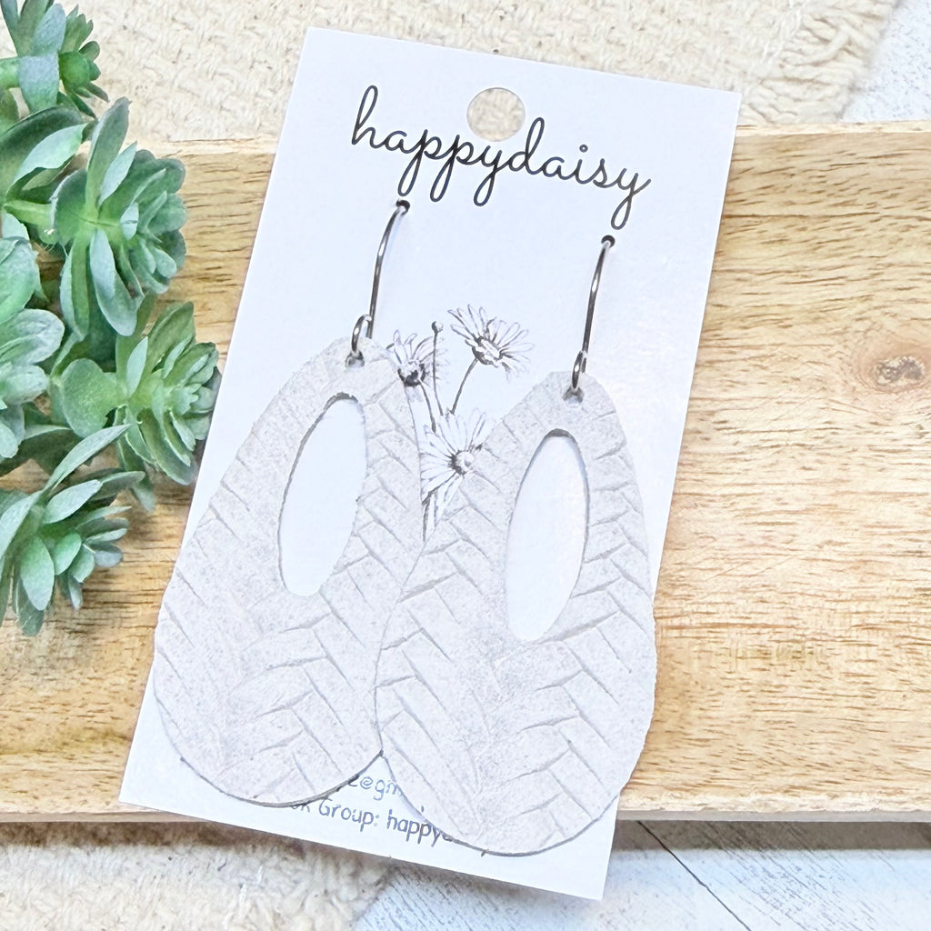 Embossed Italian Leather Savannah Earrings