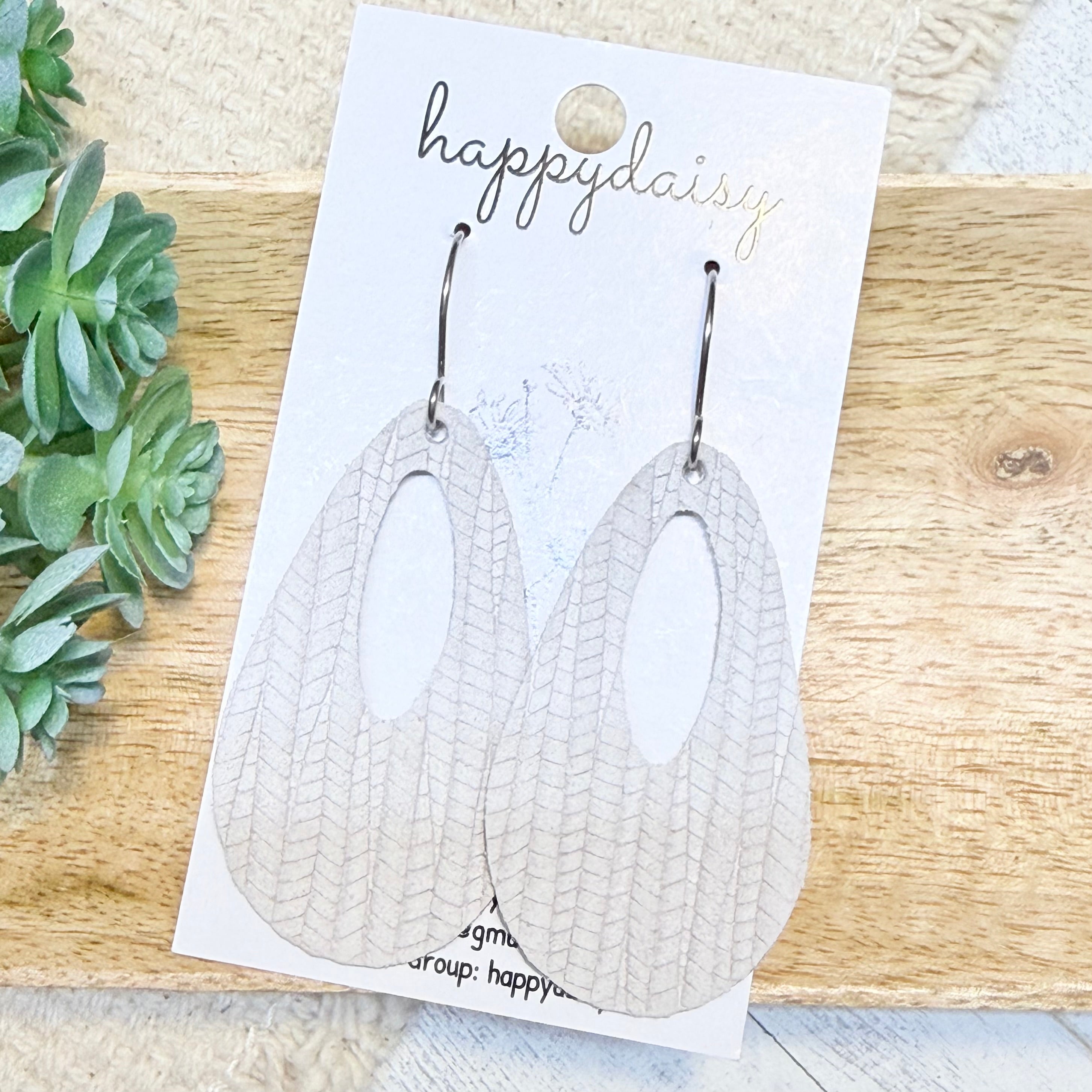 Embossed Italian Leather Savannah Earrings