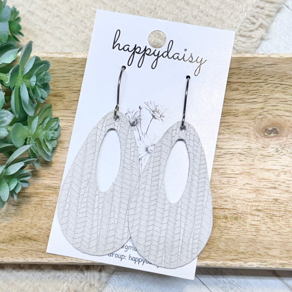 Embossed Italian Leather Savannah Earrings