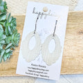Ivory Embossed Suede Everly Earrings