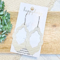 Ivory Embossed Suede Waverly Earrings