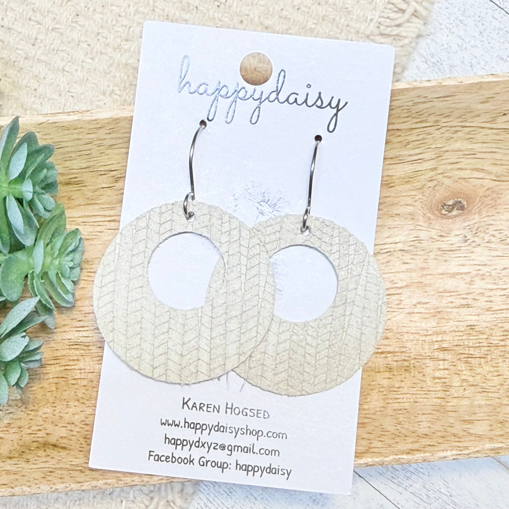 Embossed Italian Leather Savannah Earrings