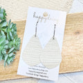 Ivory Embossed Suede Vale Earrings
