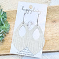 Ivory Embossed Suede Sierra Earrings