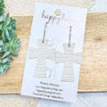 Ivory Cross Earrings