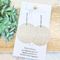 Wheat Embossed Suede Luna Earrings