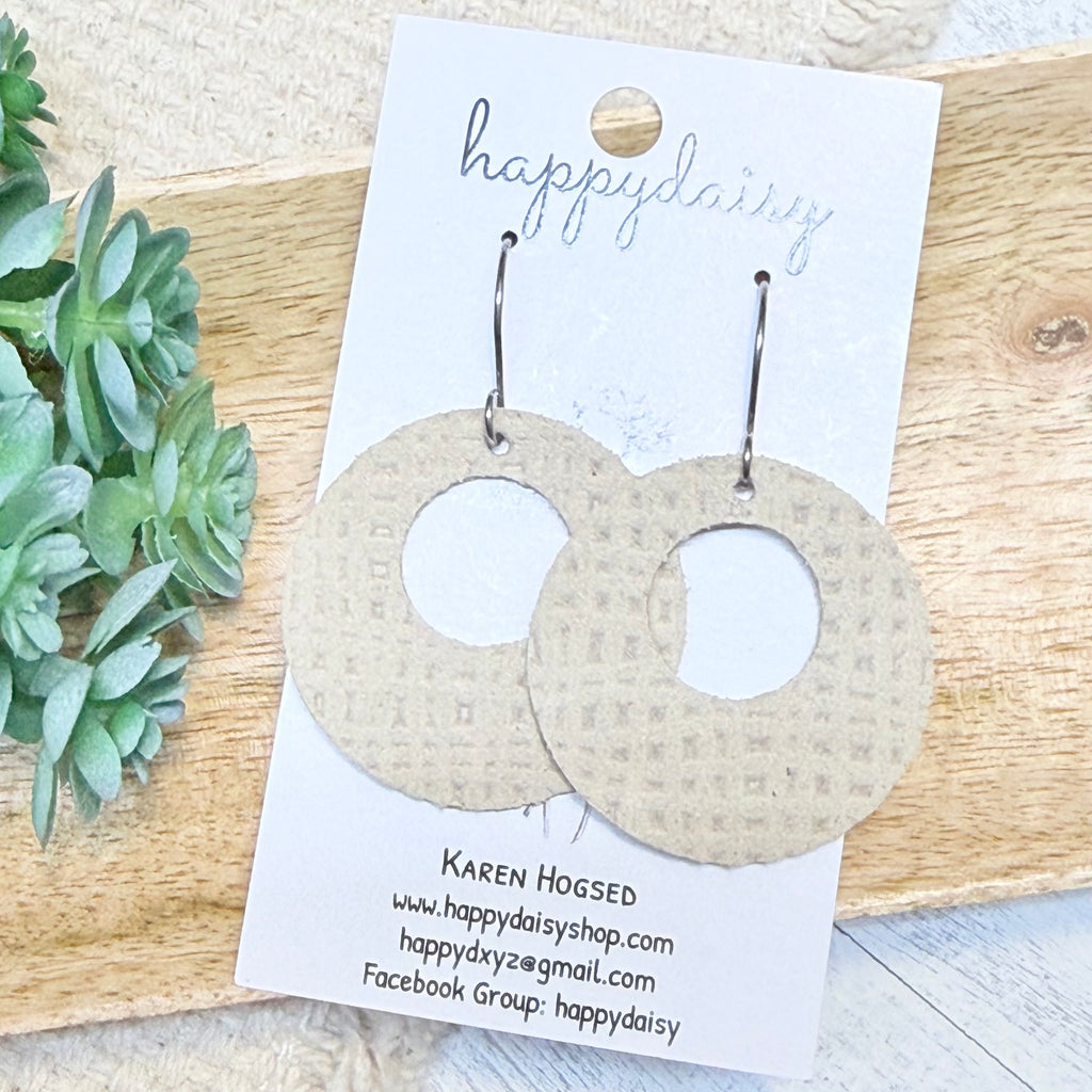 Embossed Italian Leather Savannah Earrings