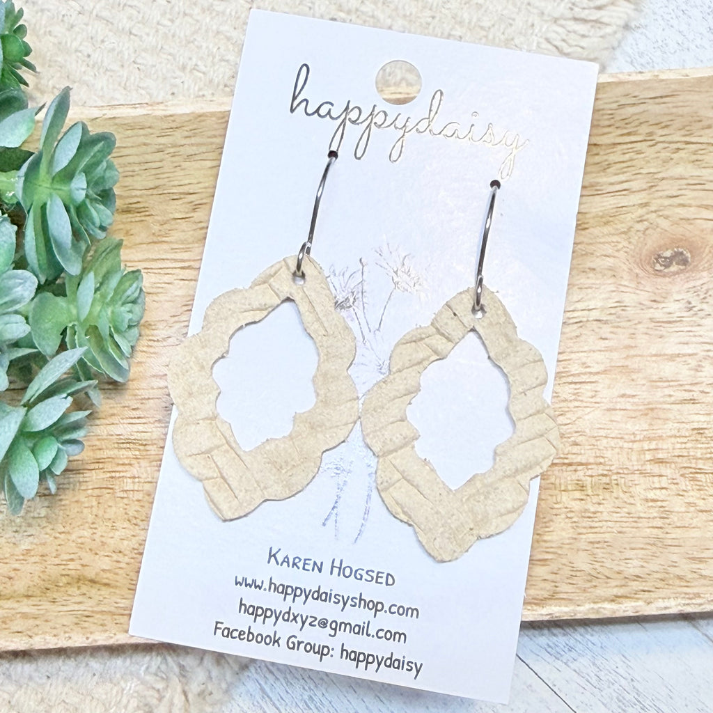 Embossed Italian Leather Savannah Earrings