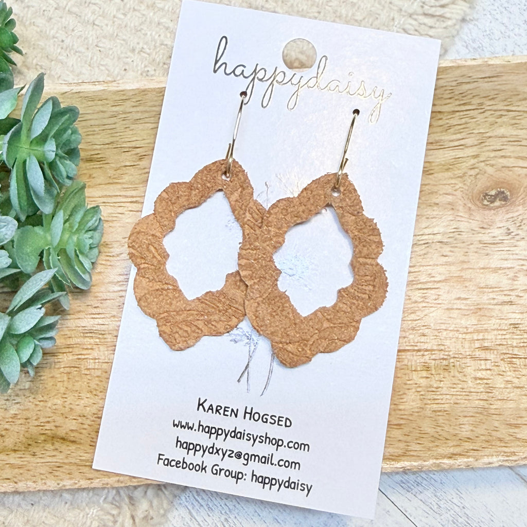 Embossed Italian Leather Savannah Earrings