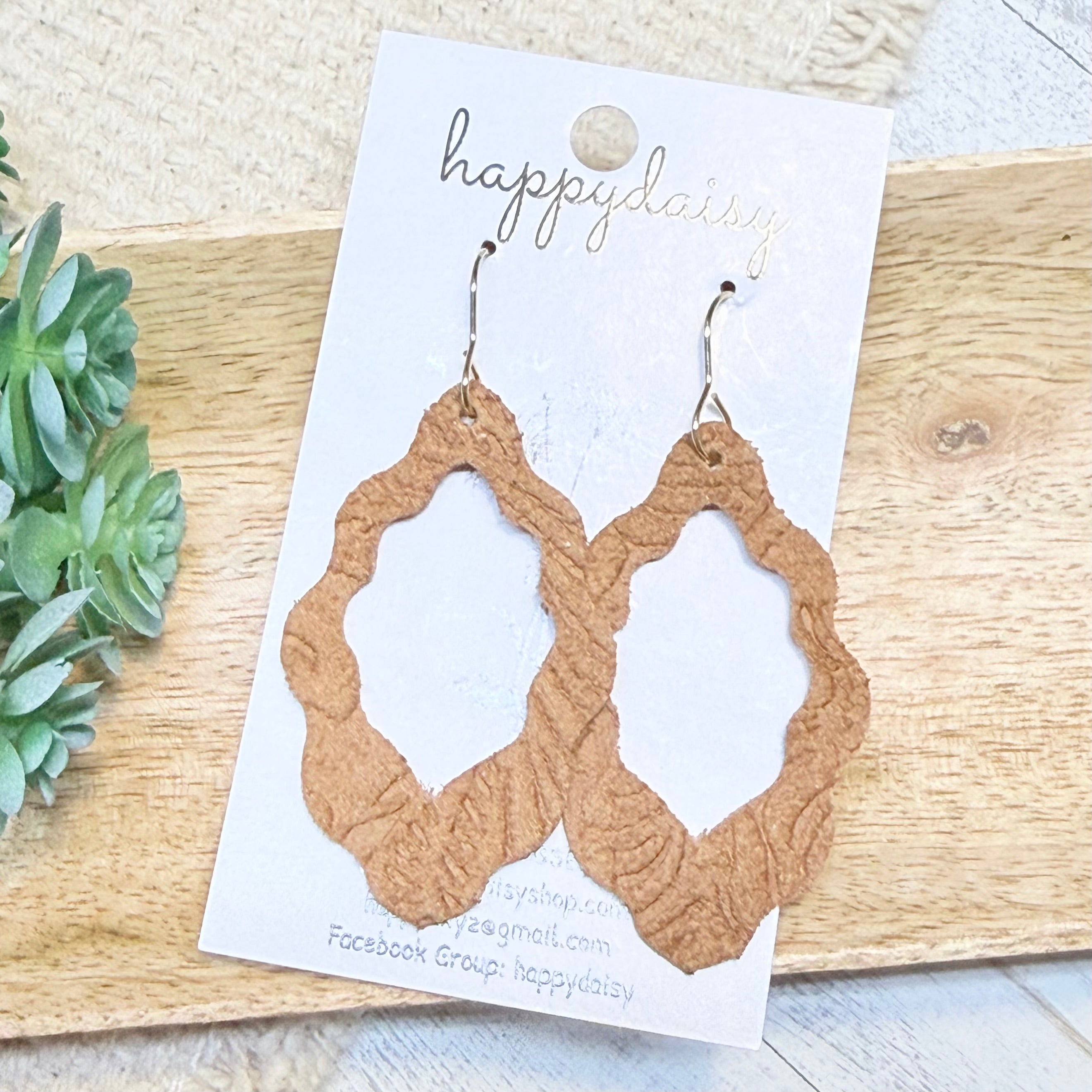 Embossed Italian Leather Savannah Earrings