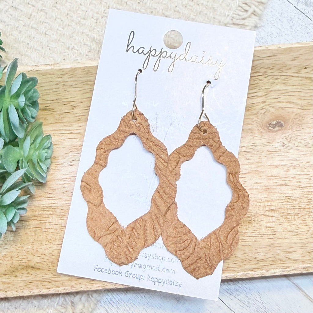 Embossed Italian Leather Savannah Earrings