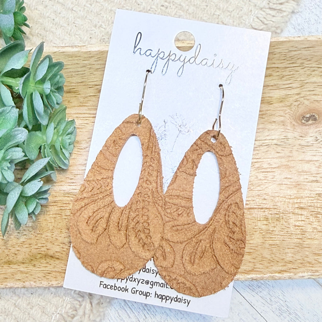 Embossed Italian Leather Savannah Earrings