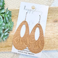 Tan Embossed Suede Jessie Earrings