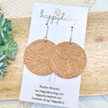 Tan Embossed Suede Luna Earrings