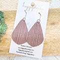 Mocha Embossed Suede Vale Earrings