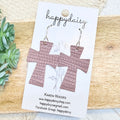 Mocha Cross Earrings
