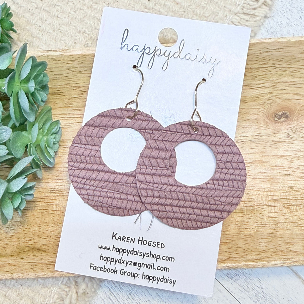 Embossed Italian Leather Savannah Earrings