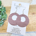 Mocha Embossed Suede Mandy Earrings