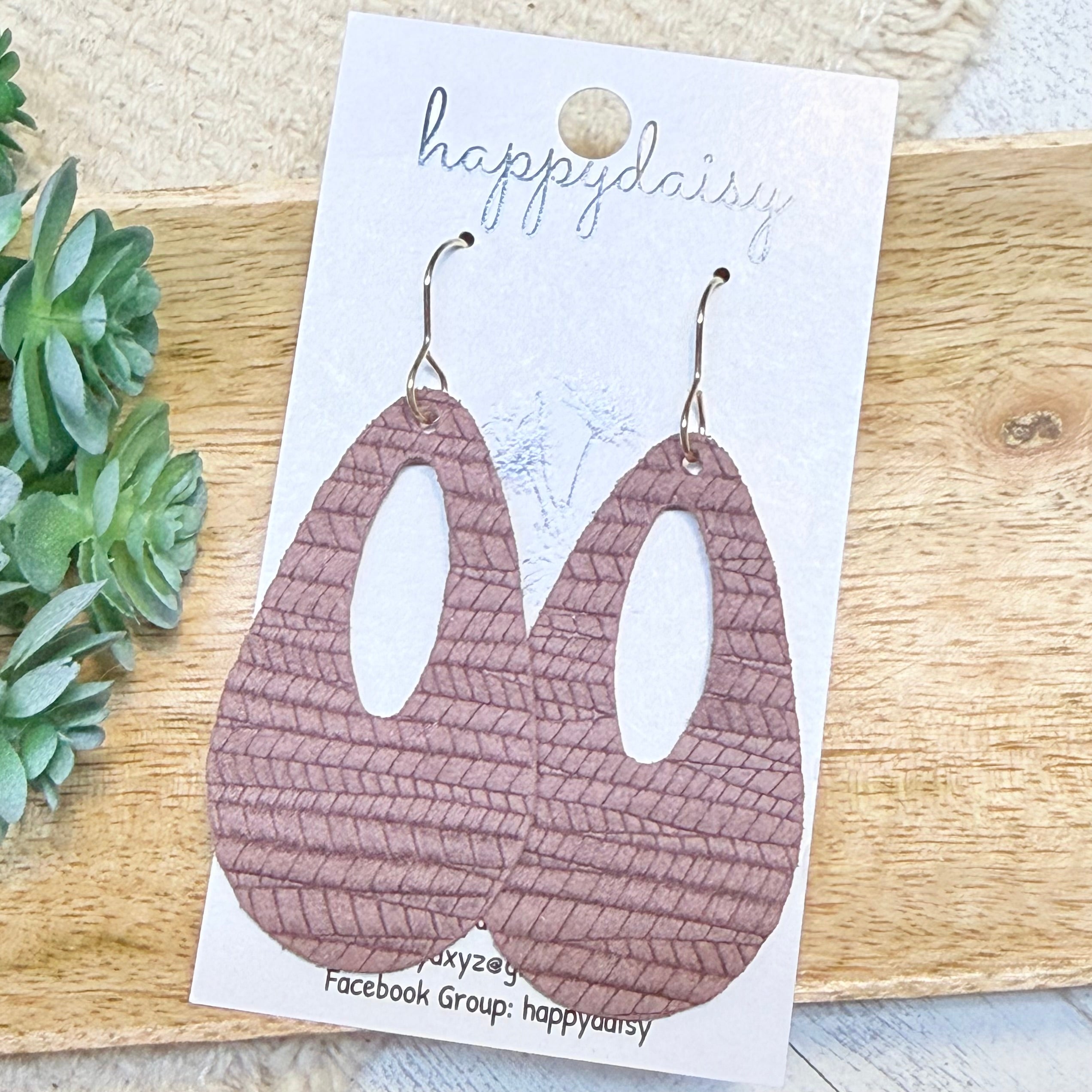 Embossed Italian Leather Savannah Earrings