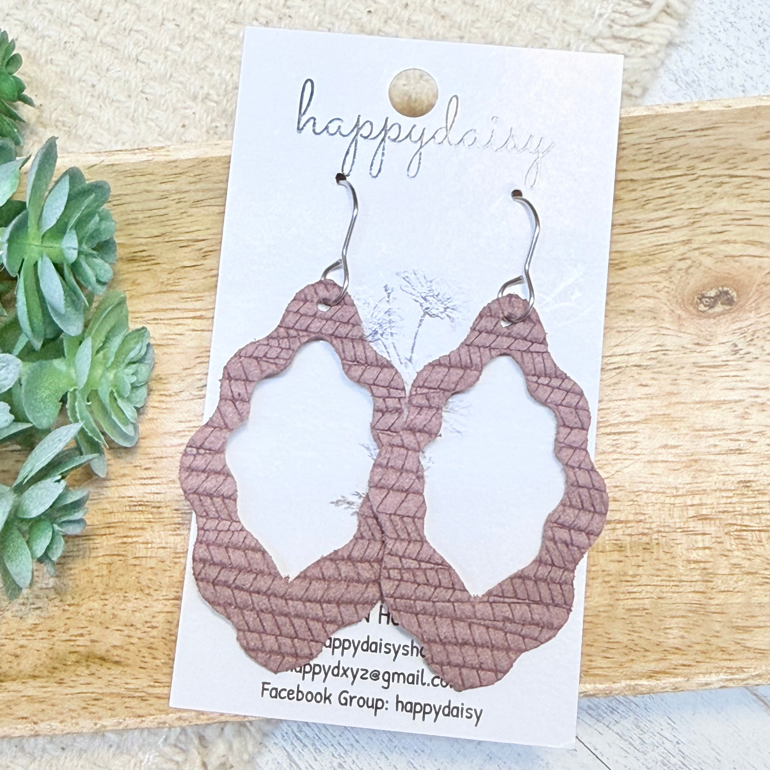 Embossed Italian Leather Savannah Earrings