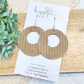 Coffee Embossed Suede Mandy Earrings