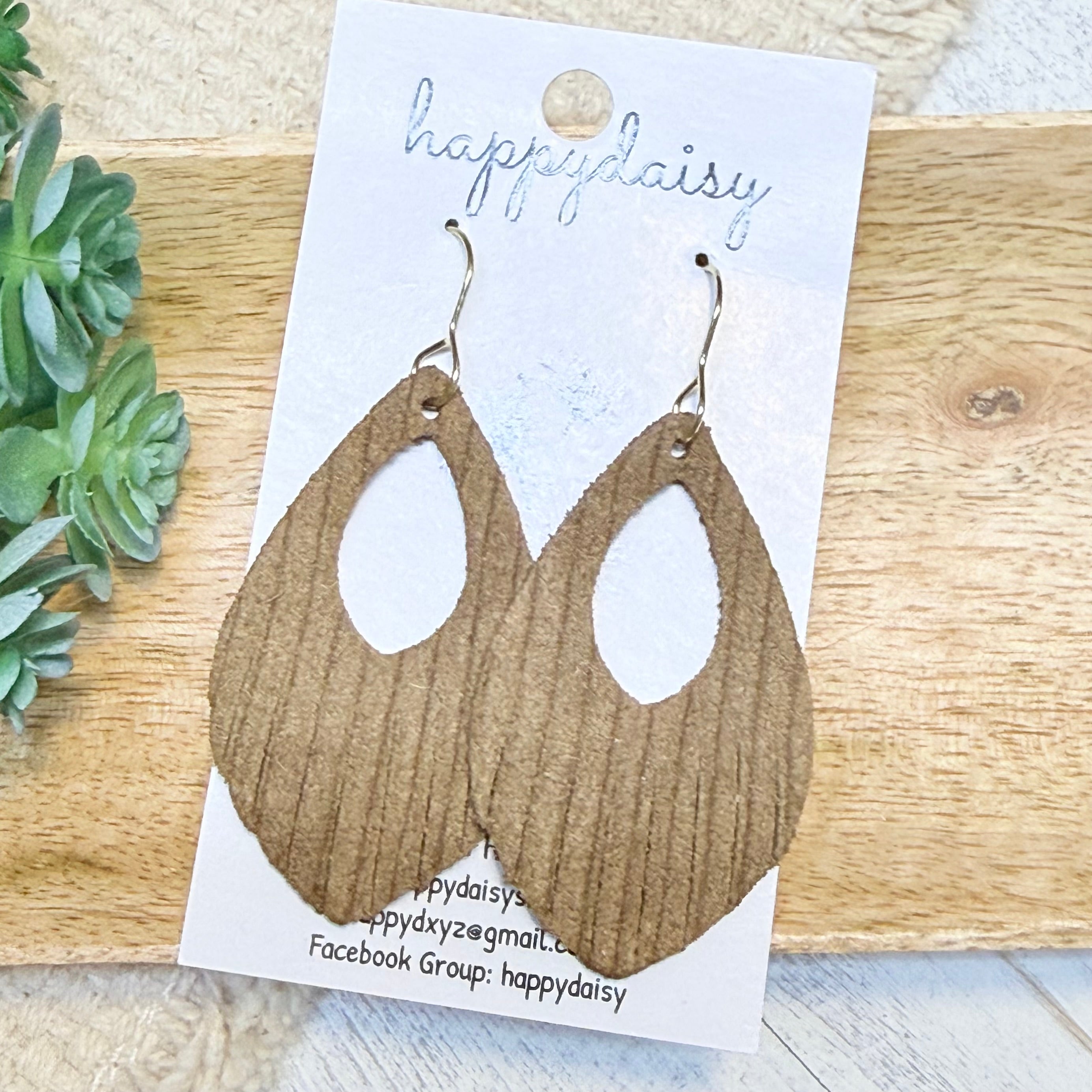 Embossed Italian Leather Sierra Earrings