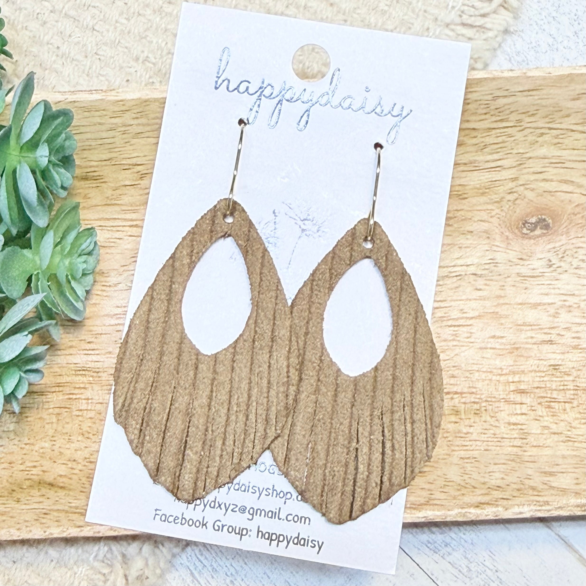 Embossed Italian Leather Sierra Earrings