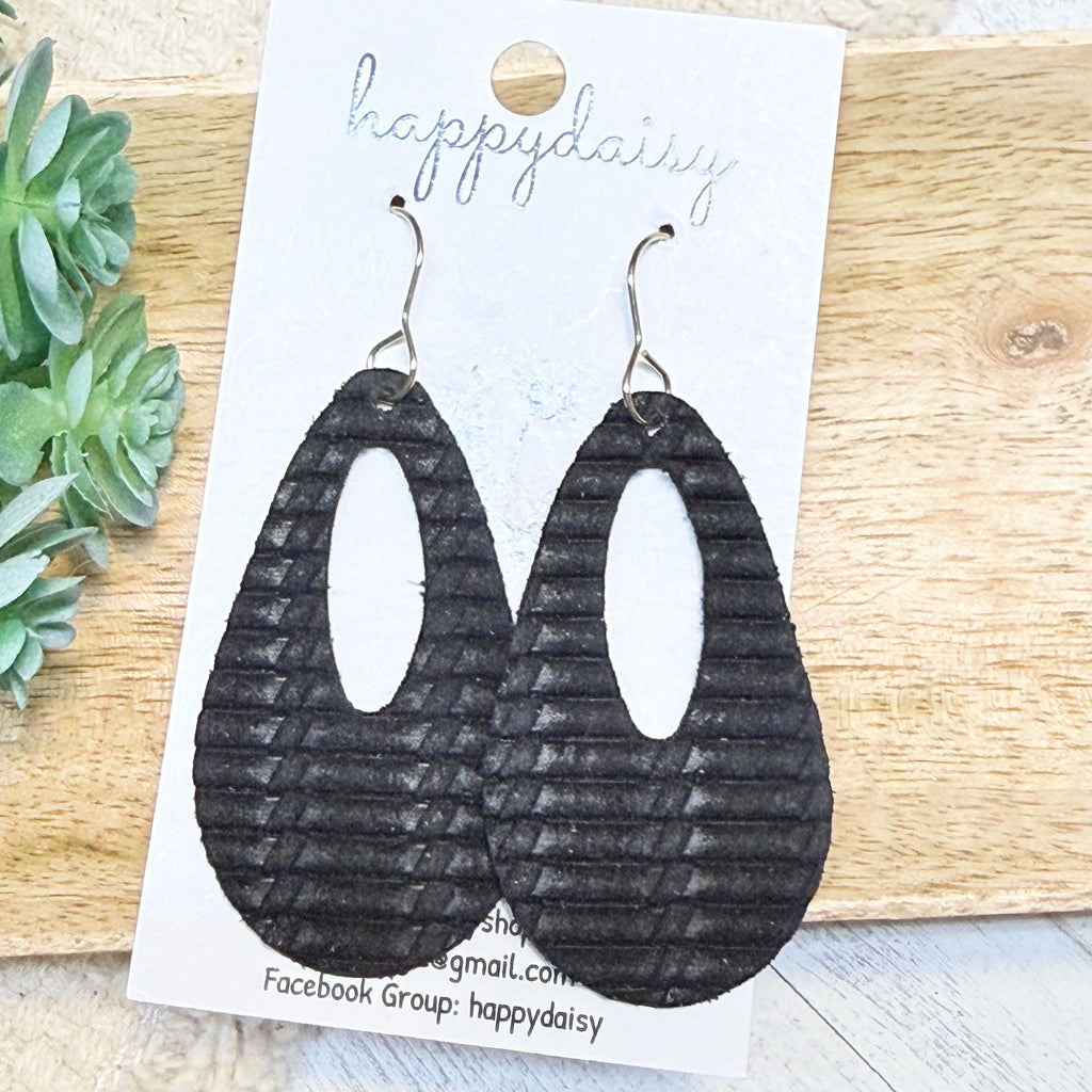 Embossed Italian Leather Savannah Earrings