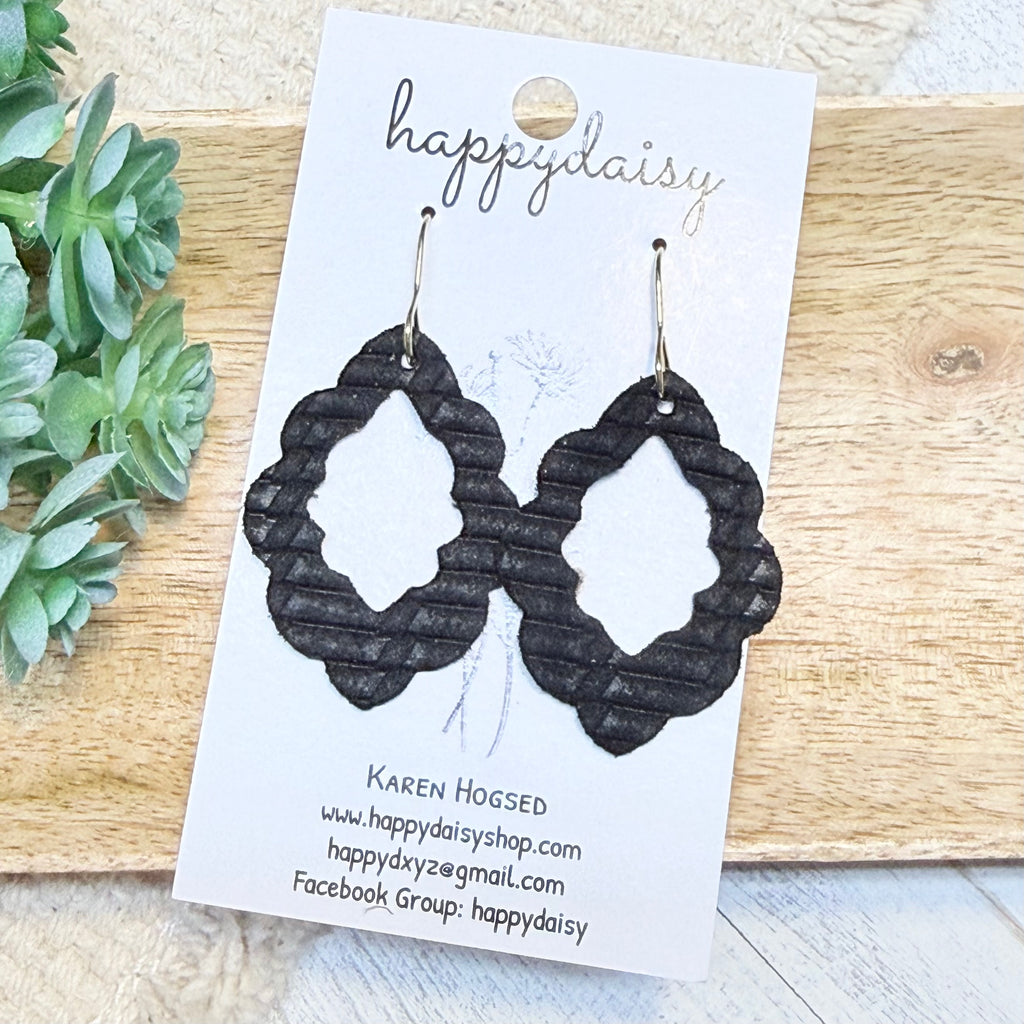 Embossed Italian Leather Savannah Earrings