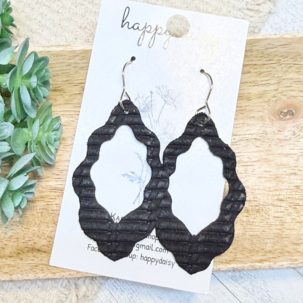 Embossed Italian Leather Savannah Earrings
