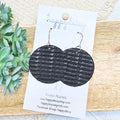 Black Embossed Suede Luna Earrings