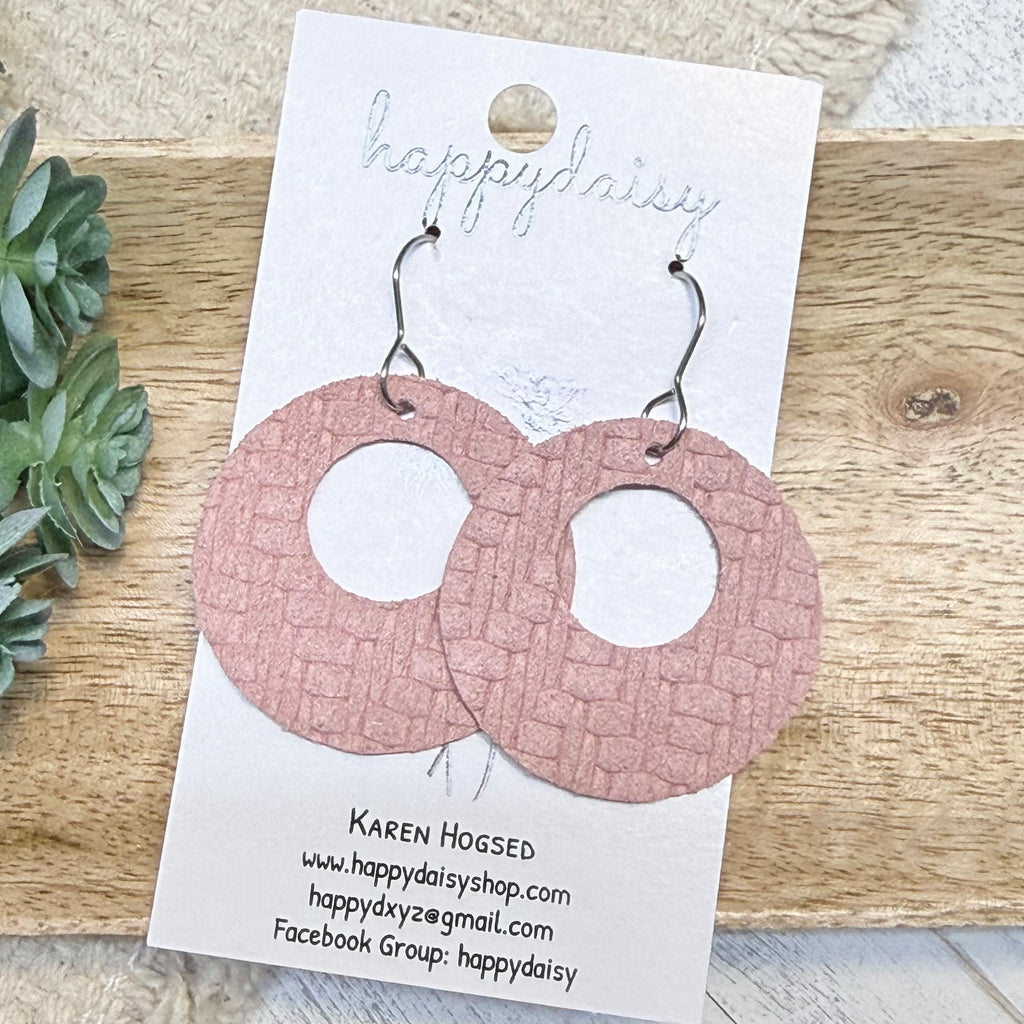 Embossed Italian Leather Savannah Earrings