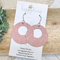 Dusty Rose Embossed Suede Mandy Earrings