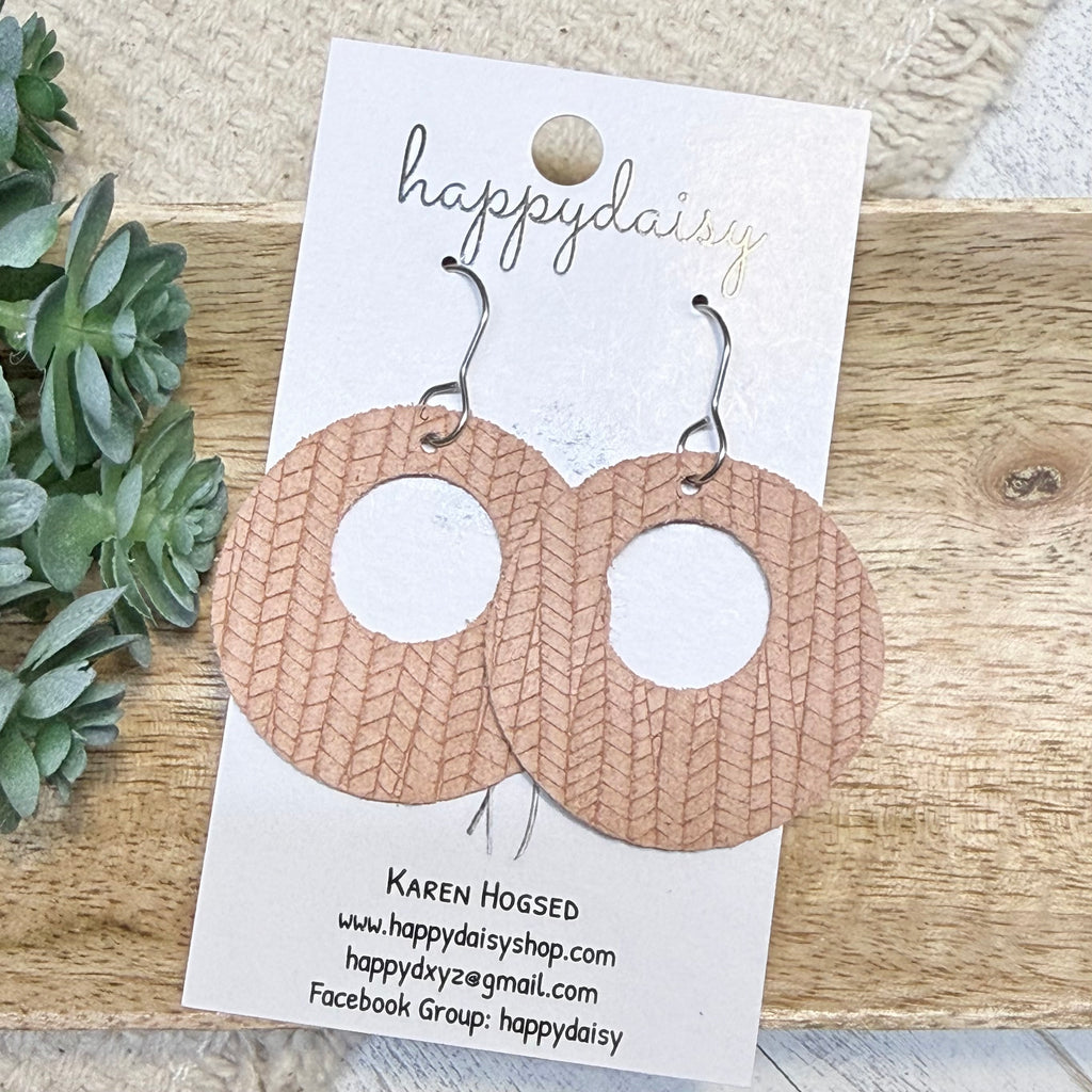 Embossed Italian Leather Savannah Earrings