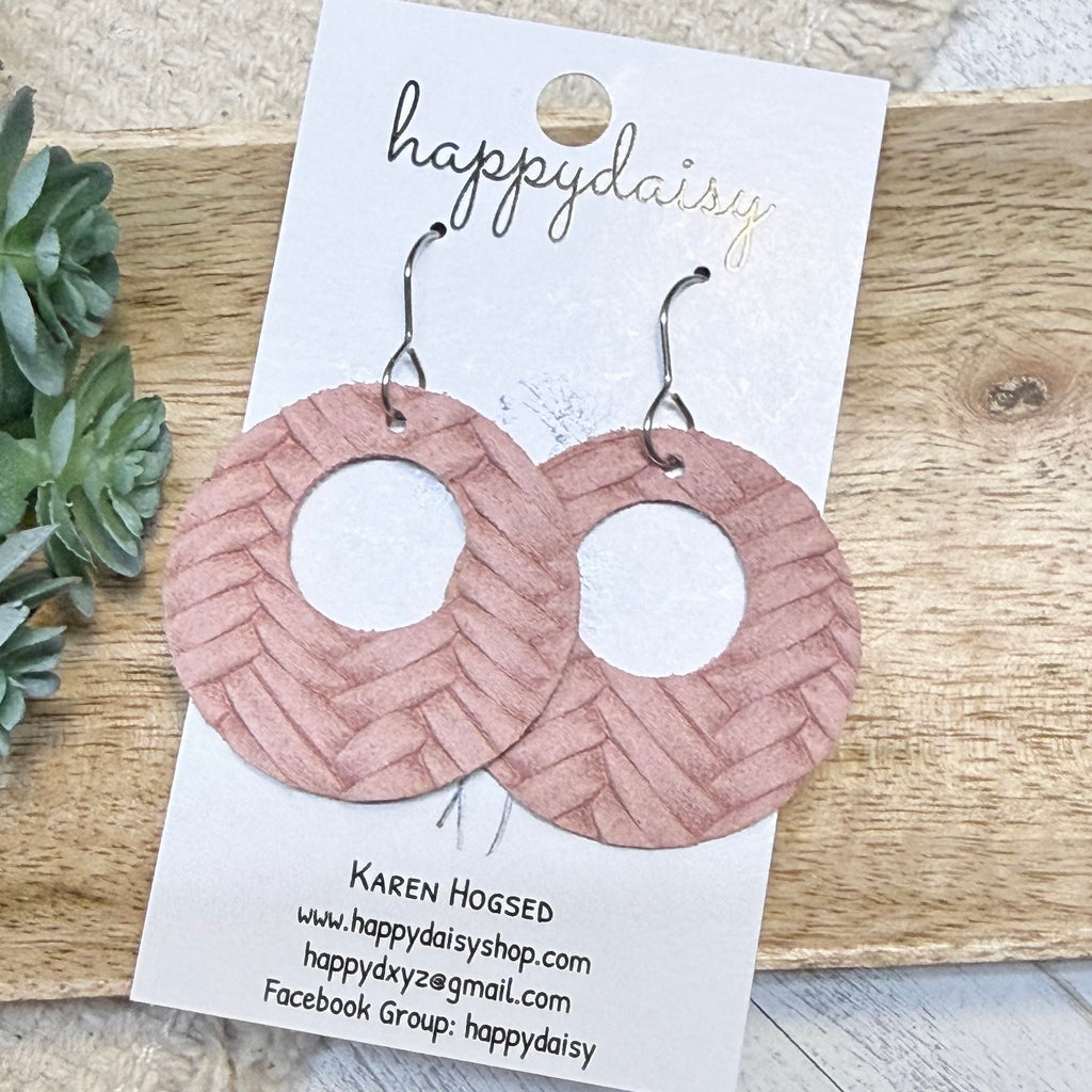 Embossed Italian Leather Savannah Earrings