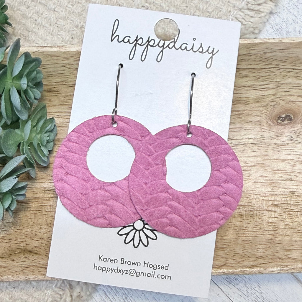 Embossed Italian Leather Savannah Earrings