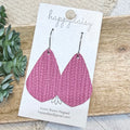Raspberry Embossed Suede Vale Earrings