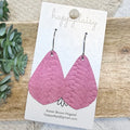 Soft Berry Embossed Suede Vale Earrings