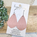 Dusty Rose Embossed Suede Vale Earrings