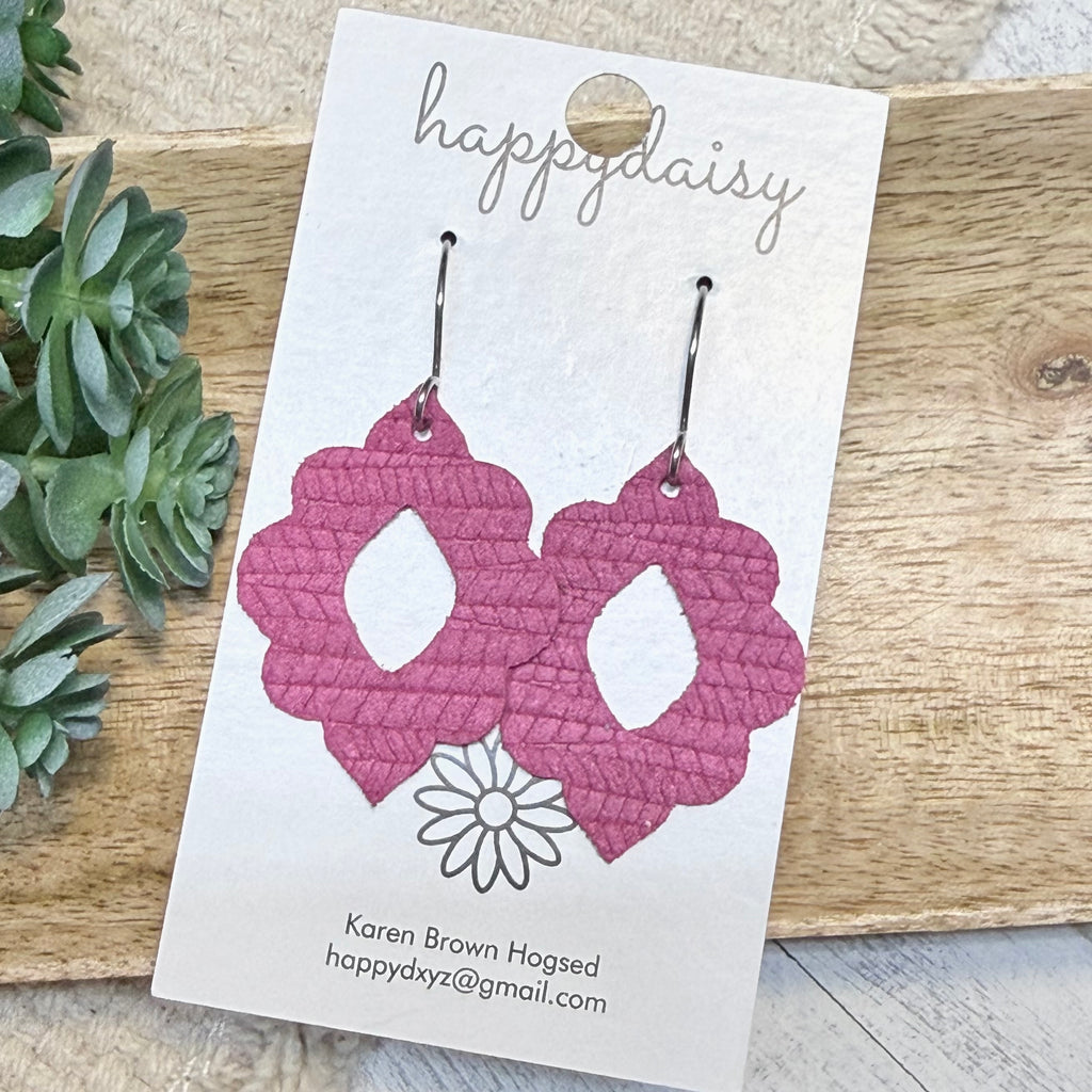 Embossed Italian Leather Savannah Earrings