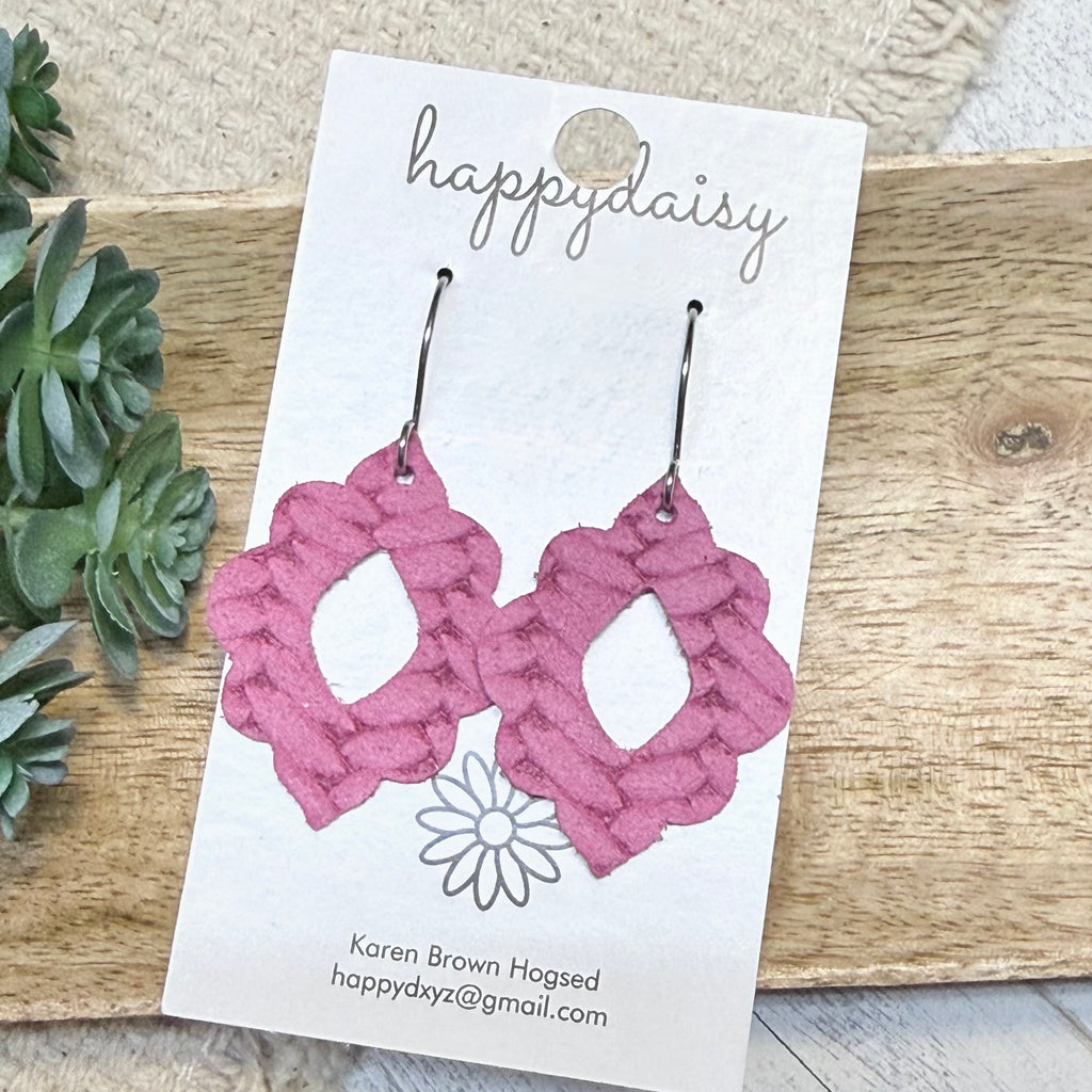 Embossed Italian Leather Savannah Earrings