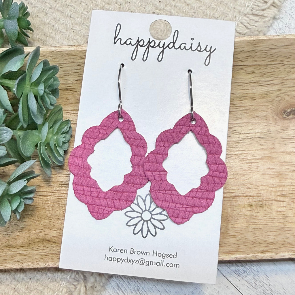 Embossed Italian Leather Savannah Earrings