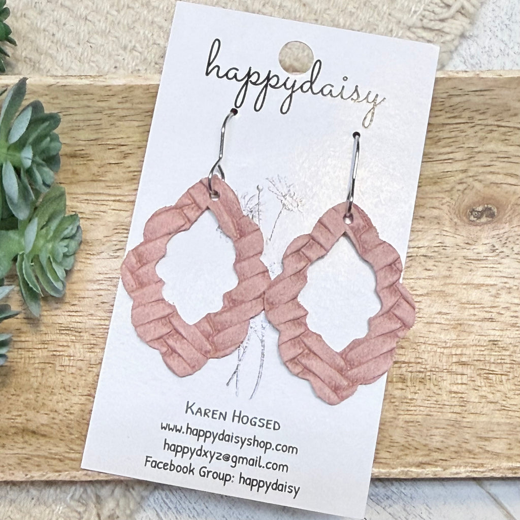 Embossed Italian Leather Savannah Earrings