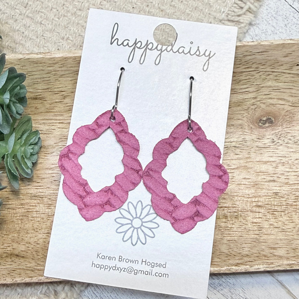 Embossed Italian Leather Savannah Earrings