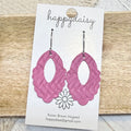 Berry Embossed Suede Everly Earrings