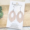 Blush Nude Embossed Suede Everly Earrings