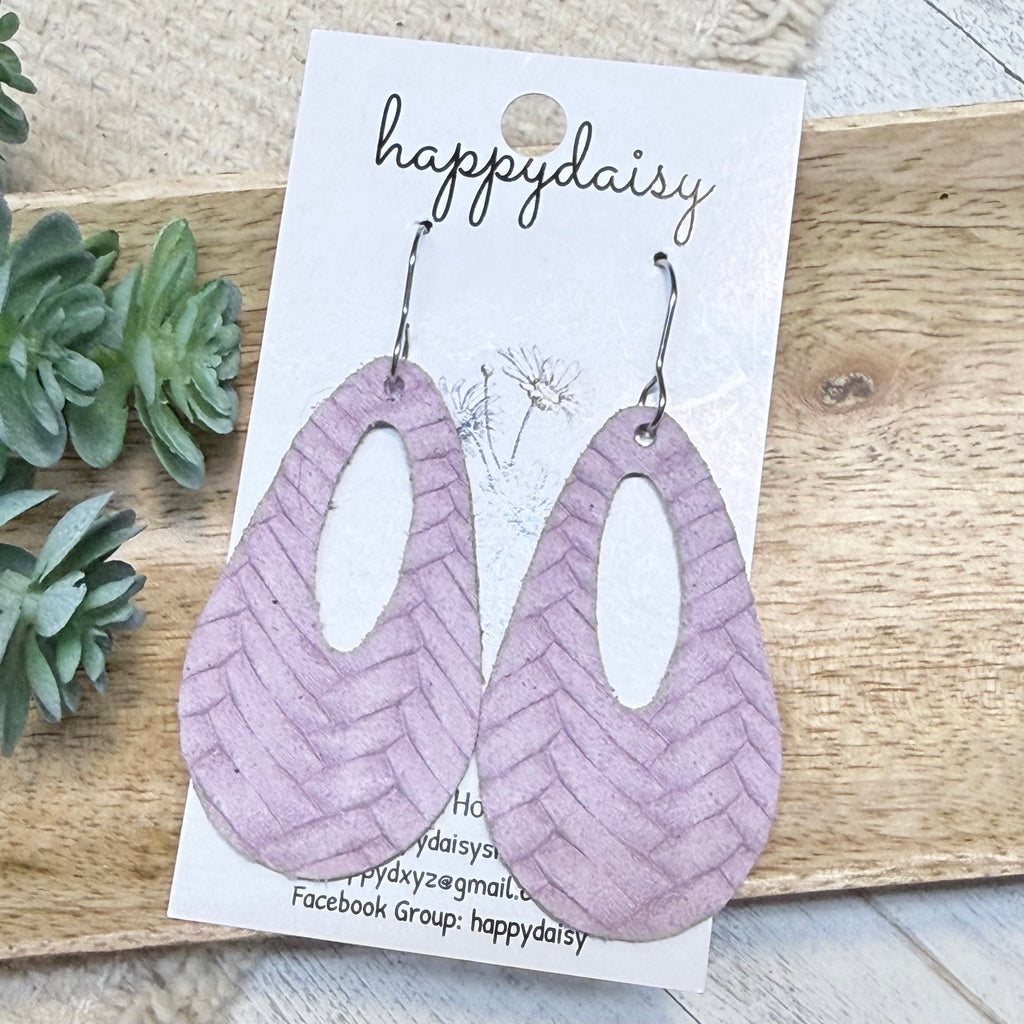Embossed Italian Leather Savannah Earrings