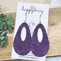 Purple Embossed Suede Jessie Earrings