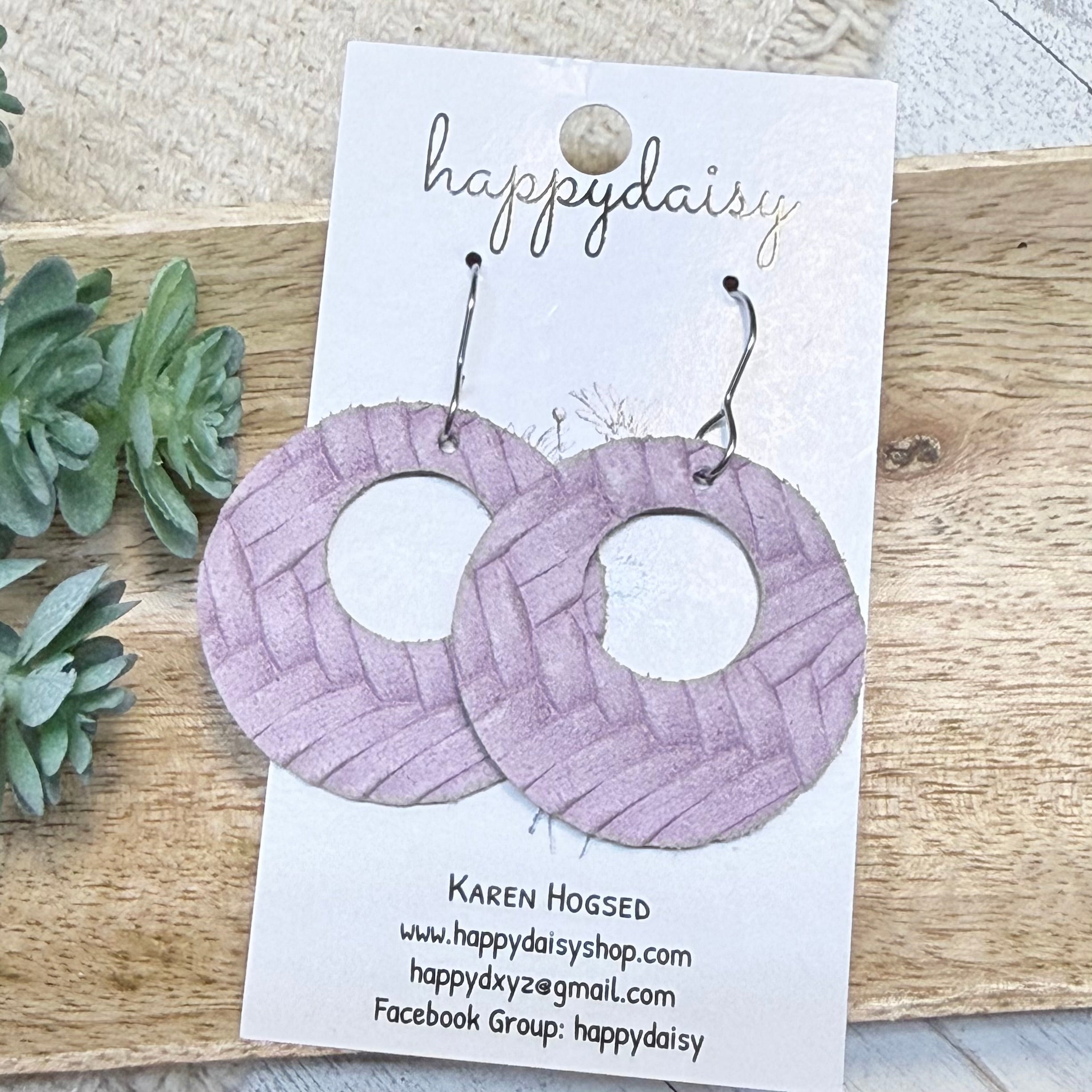 Embossed Italian Leather Savannah Earrings